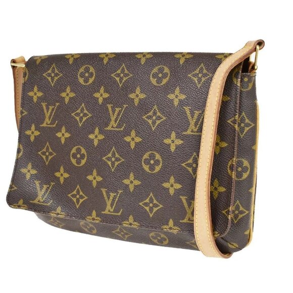 Auth LOUIS VUITTON Musette Tango Short Shoulder Bag Monogram Leather - Picture 1 of 16